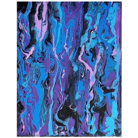 Hand Crafted Other - Hand Crafted Abstract Design 11x14 Inches Canvas Painting
